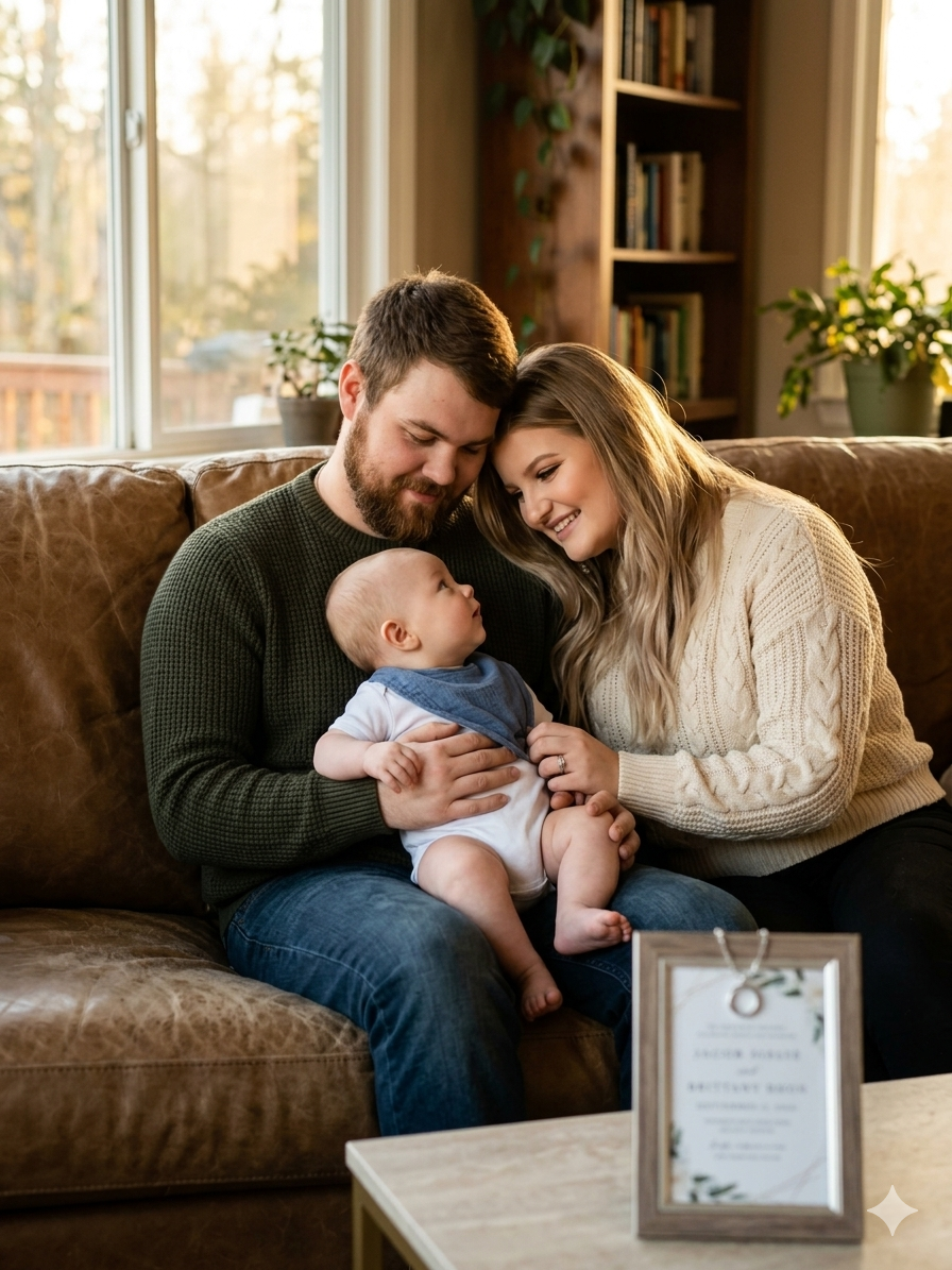 Brittany and Jacob with family.